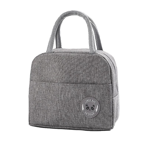 Lunchväska, Picknickväska, Lunchväska, Termoväska, Liten Lunchväska, Kylväska, Isoleringsväska för arbete Skola Grey