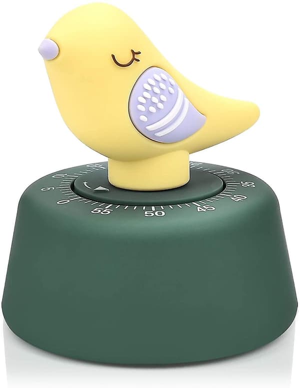 Køkken Timer Mekanisk Optræk 60 Minutter Timer Søde Dyr Madlavning Timer Til Børn Håndtere Tid, Bagning Yellow Bird