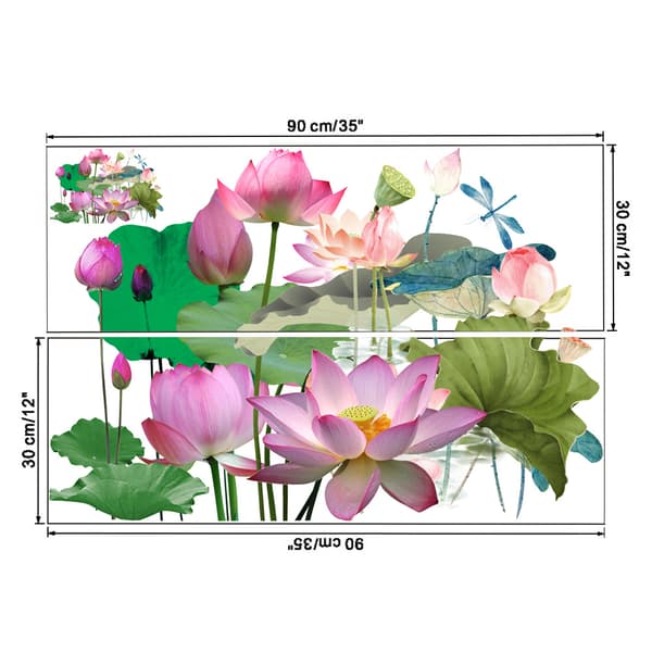 Väggdekal med nasturtium för vardagsrum och sovrum, dekoration i målarstil 4