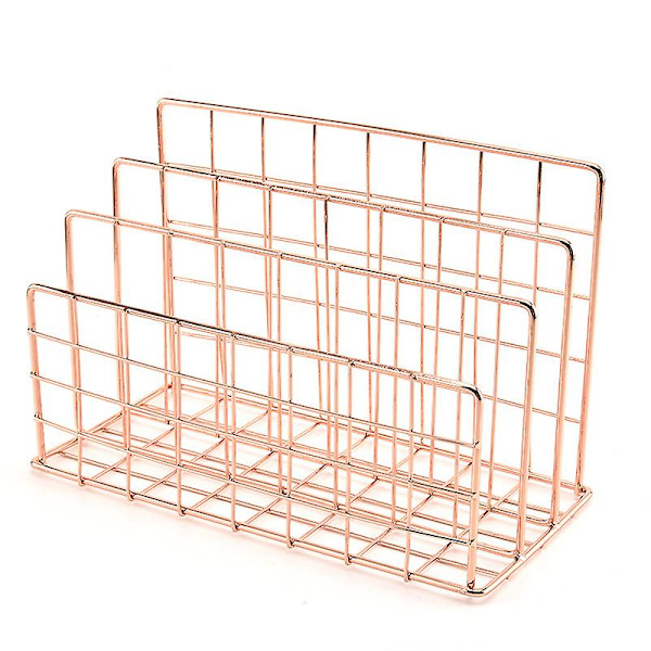 Stativ Smedejerns Bogreol Desktop Dekoration Opbevaringshylde Hylde Rose Gold