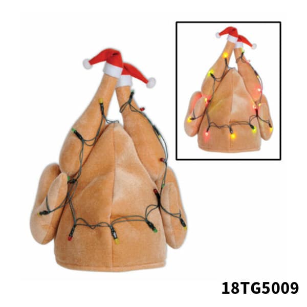 Skinnende Tyrkiet Hat, Jule Dekorative Fest Hat