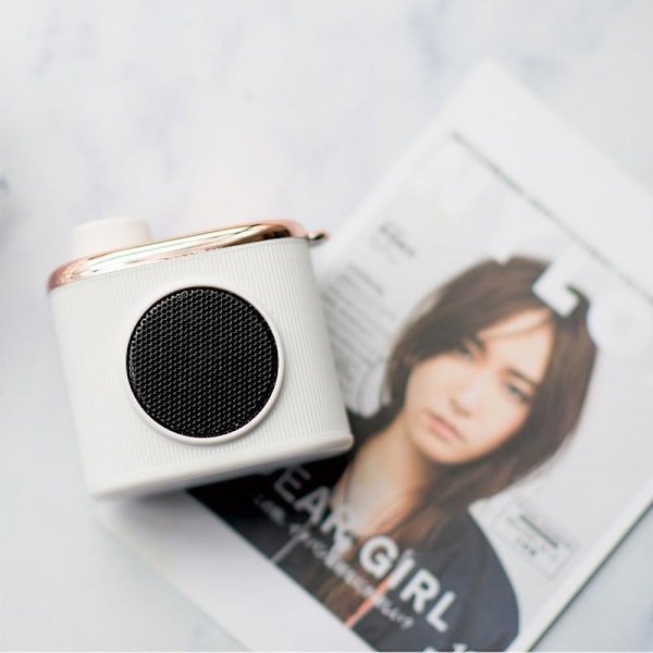 Mini Retro Bluetooth-högtalare, kreativ kameradesign, portabel, USB-laddning White
