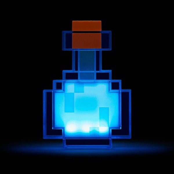 Minecraft kring gruvarbetarens lampa färgskiftande flaska ficklampa leksak modell present nattlampa