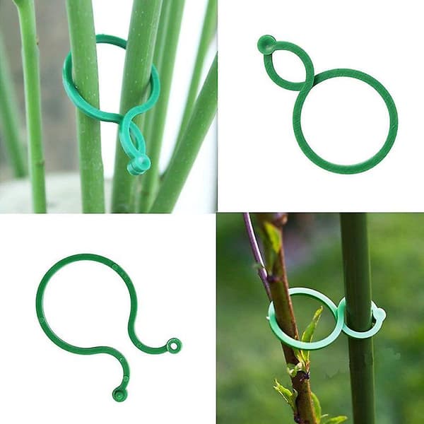 25 stk Plastklips for planter, planteringer, hageklips for blomsterstøtter
