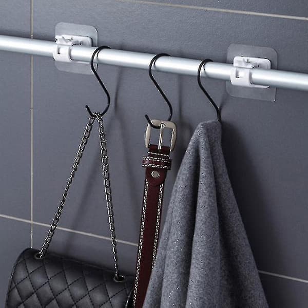 4-pack självhäftande justerbara gardinstångshållare klämmor stångfäste