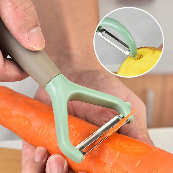 2 st Grå Grön Multipeel - Y Peeler, Ljusgrön, 29x6.5x4.5 cm