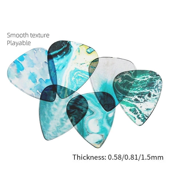 Transparenta Plektrum, Gitarrplektrum, Folkgitarr, , Personliga Färg Transparenta Plektrum C