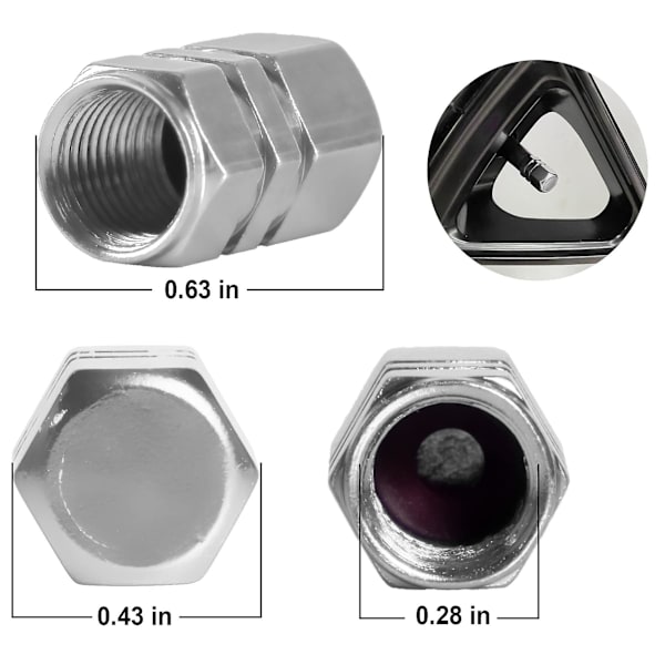 Bilventildeksler, 4 stk. luftdeksler, universelle for biler, SUV-er