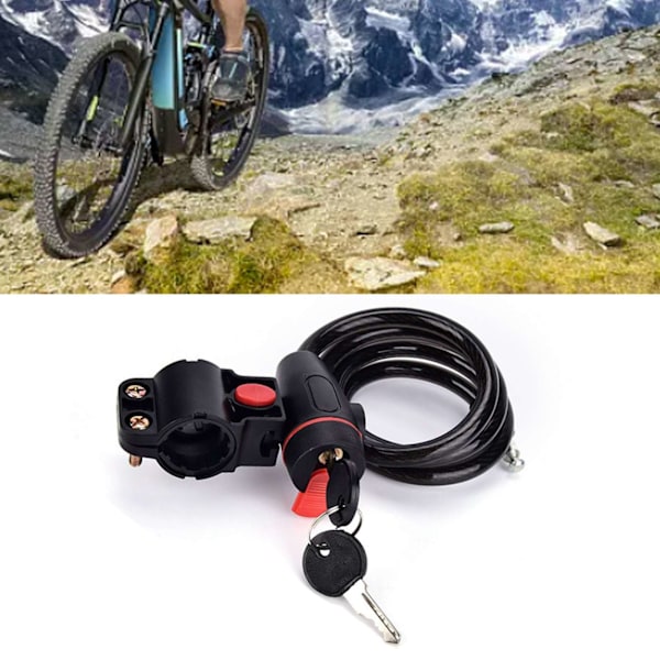 Cykelstöldssäkert Lås, Bergcykel Lås Kabel med Nyckel för Utomhus Ridutrustning