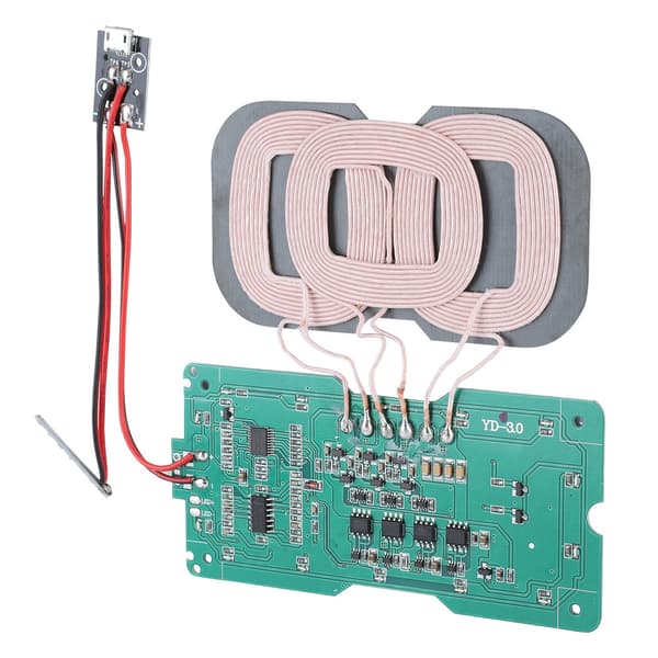 DIY QI Standard 3 Spole Trådløs Lader Sender Modul Kretskort Spolelader