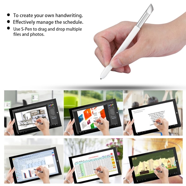 A+ Touch Stylus S Pen til Samsung Galaxy Note 10.1 N8000 N8020 N8010 Tablet Hvid