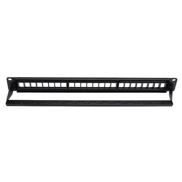 19 tommer 24 Port Monterbar Data Patch Panel CAT6 Netværkskabel Rack (Inkluderer ikke moduler)