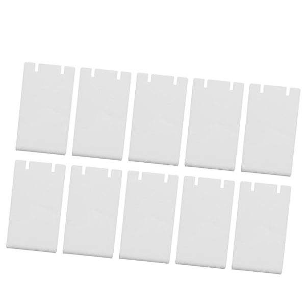 10 stk Akryl Ørepynt Holder Organizer Ørepynt Smykker Oppbevaring Display Stativ Utstillingsvindu Øredobber Display Stativ Ørepynt Oppbevaring Hvit