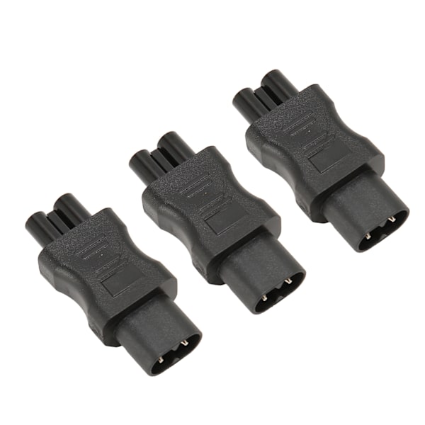 3 kpl IEC320 C8 - IEC320 C5 virtapäätä, IEC320 uros C8 - naaras C5 virtapistokkeen sovitin PDU-kotelon UPS-pistorasialle