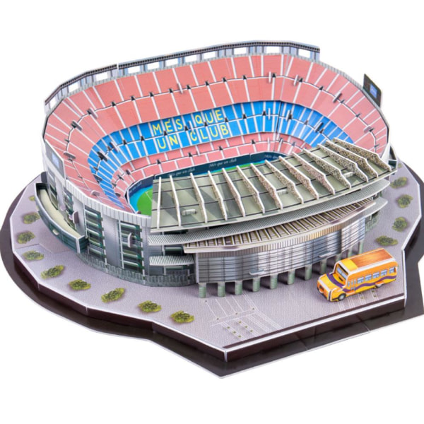 3D-pussel Fotbollsplan Fotbollsbyggnad Stadium Gör-det-själv pussel för barn - Camp Nou, Spanien