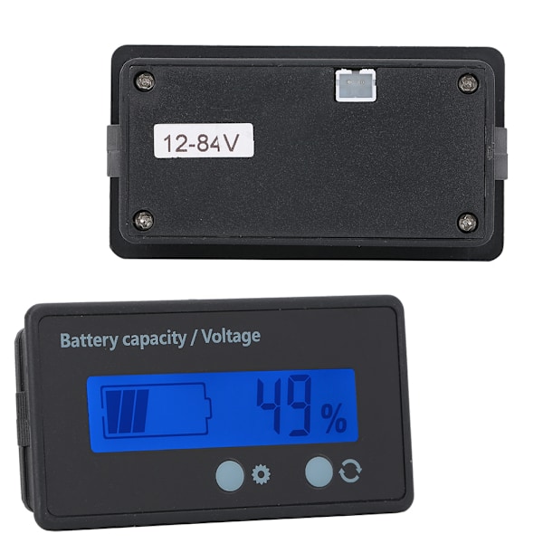 GY-6GS PCB HTN Vandtæt Batterikapacitetsmonitor Indikator LCD Display 12-84V Blå