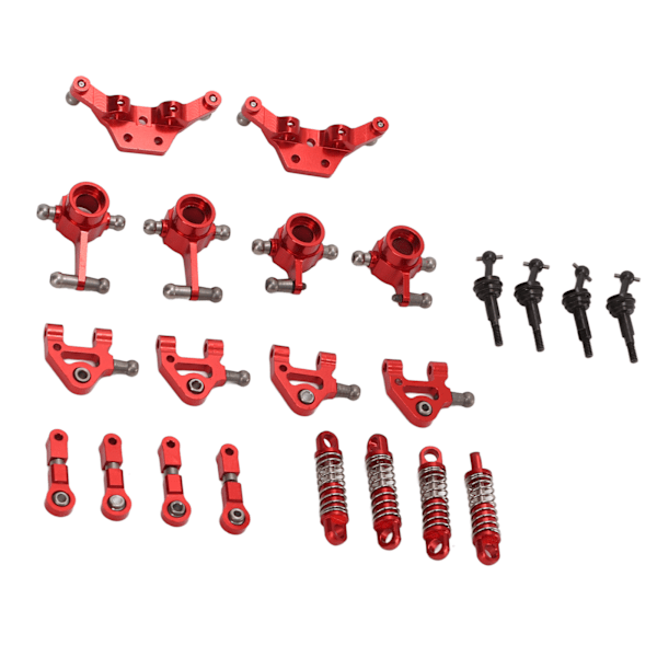 Aluminiumlegering RC Car Upgrade Parts Kit Stötdämpare CVD Drivaxel Fram Bak Styrkopp för WLtoys K969 1/28 RC Car Red