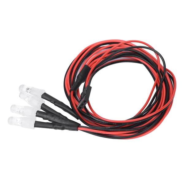 4 stk. 5 mm forlygter RC tilbehør LED-lys til model driftbil (5# rødt lys)