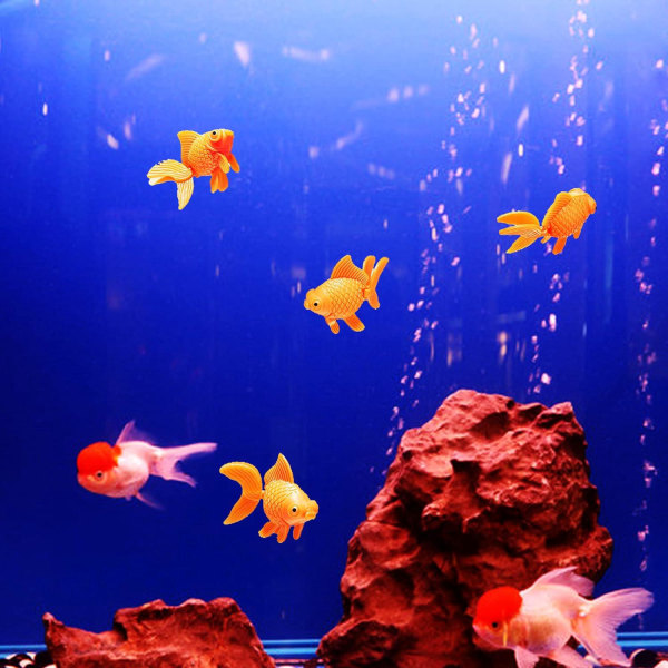 50 st Akvarium Plast konstgjorda fiskar verklighetstrogna apelsin Guldfisk Falska fiskar Akvarium akvarium dekorationer