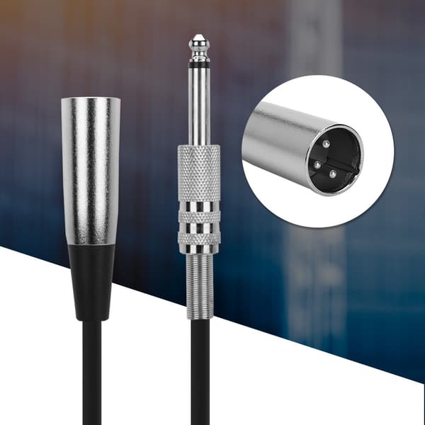 6,35 mm hane till XLR hona ljudkabel för mikrofoninspelare elgitarr