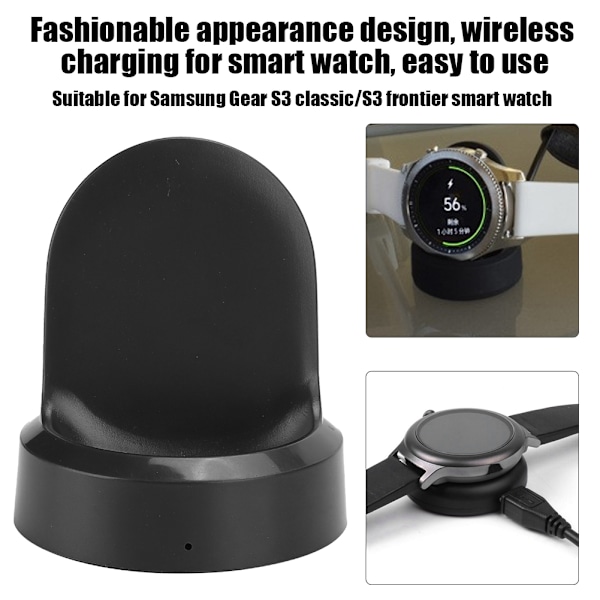Smart Watch Trådløs Oplader Opladningsbase Dock til Samsung Gear S3 Classic/S3 Frontier