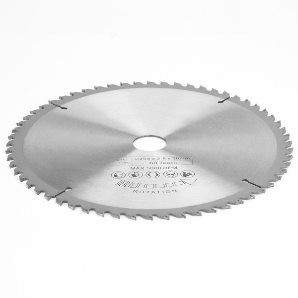 Hårdmetallcirkelsågblad TCT kapskiva för metall trä plast 254*30 mm 60 tänder