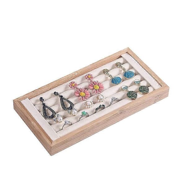 Bamboo Ring Holder, Ring Display Stand, Jewelry Organizer