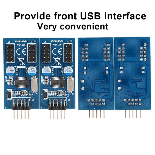 Bundkort 9-pin USB Head Multiplikator til WIN2000 / WinXP / 2003 / VISTA / 2008 / WIN 7/ WIN8 32 / 64BIT / Linux / MAC