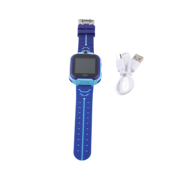 Kids Smart Watch 2G LBS-paikannus, SOS-hälytys, valokuvien ottaminen, pelaaminen, luokkahuonetila, kaukosammutus - sininen