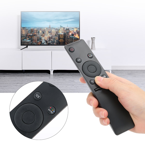 4K HD TV Smart TV Fjernkontroll Kontroller Svart Erstatning for Samsung