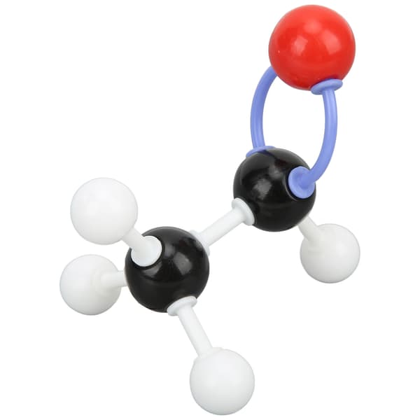 Kemisk atomstrukturmodel til gymnasieelever, tegning af molekylær struktur, tutorial, kugle- og pindudstyr