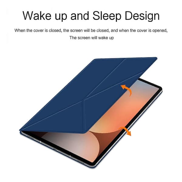 Etui til Samsung Galaxy Tab S10+ Origami Stativ PU Læder Magnetisk Tablet Beskyttelse - Blå