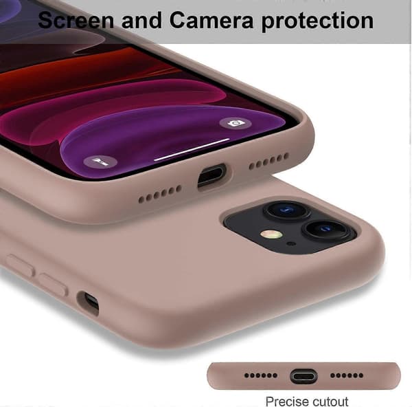 iPhone 11 Case with Screen Protector, Soft Liquid Silicone Gel Rubber Bumper Case, Protective Phone Cover for iPhone 11 6.1