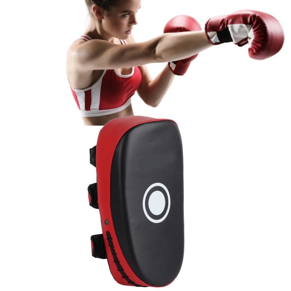 Professionell boxningssparkslagsdyna Muay Thai fot- och armbågsmål rivsäker förtjockning träningsmål för kickboxning Red Stripe