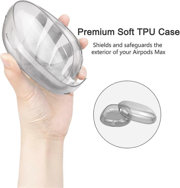 Protection Kit for AirPods Max, Headband Cover + TPU Shell Protector + Silicone Earpads, Sweatproof, Easily Washable