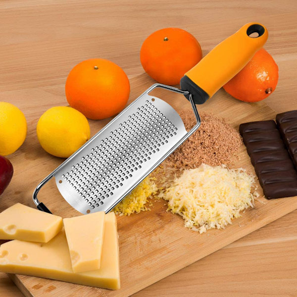 Rustfrit stål ost rive med håndtag Multifunktionel rive citron ingefær kartoffelzester