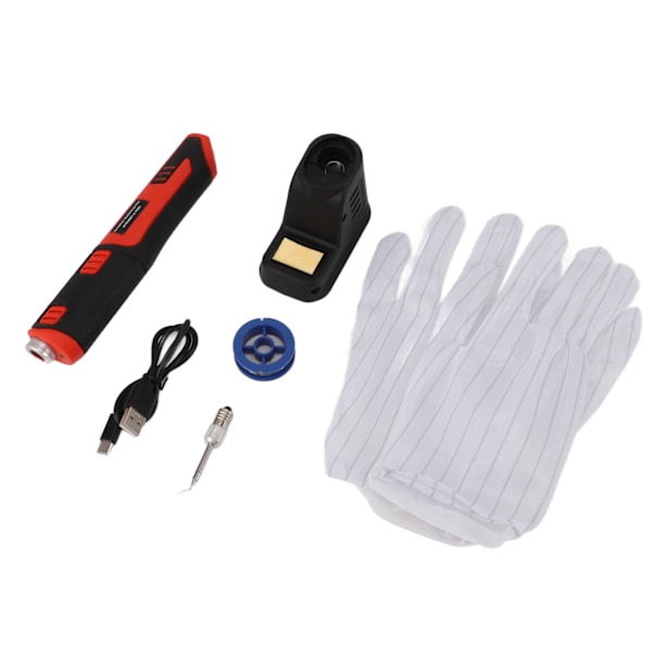 Lödkolv Kit USB Uppladdningsbar Snabb Uppvärmning 450℃ Antioxidant med Touch Sensor LED Belysning Bärbar Lödkolv för Kretskort