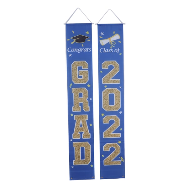 2 stk. 2022 Dimissionspynt Banner Foldbar 2022 Dimissionspynt med Krog til Skole Hjem Havefest