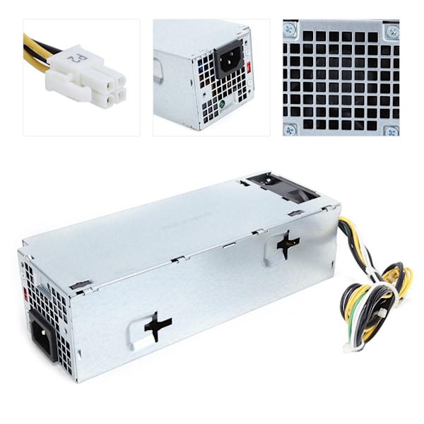 6Pin+4Pin Desktop Strømforsyning 240W Passer til Dell Vostro 3667 3668 3669 3250 3268SFF L240ES‑00