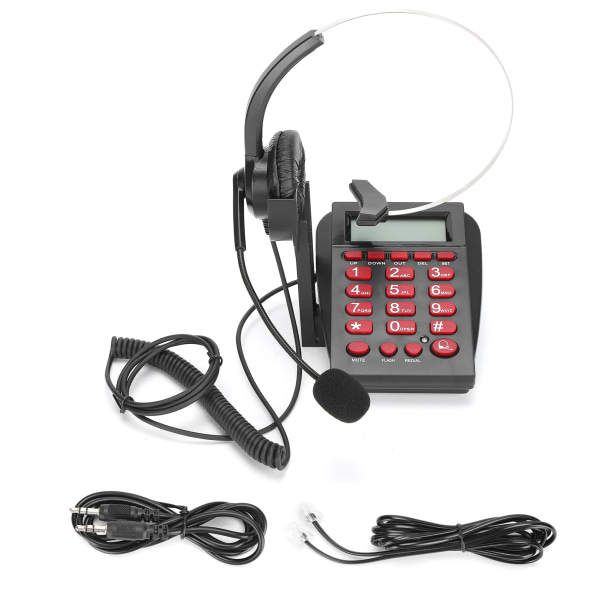 HT720 Call Center Kablet telefon med omnidirektionelt headset Håndfri telefon med headset sæt til kontor hjemme