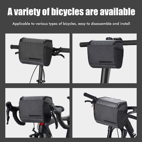 Cykelstyrpose 4,5L Front Bag Pack Varmeisolering og Køletaske Telefonpose med Touchscreen Cykeltilbehør