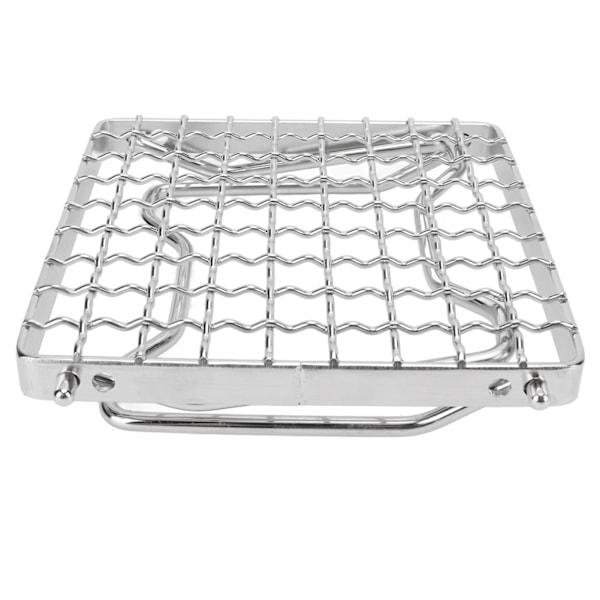 Lejrbrand Grillstativ Rustfrit Stål Foldbar Justerbar Udstyr Bærbar Minigrill BBQ Grillstativ til Camping Picnic