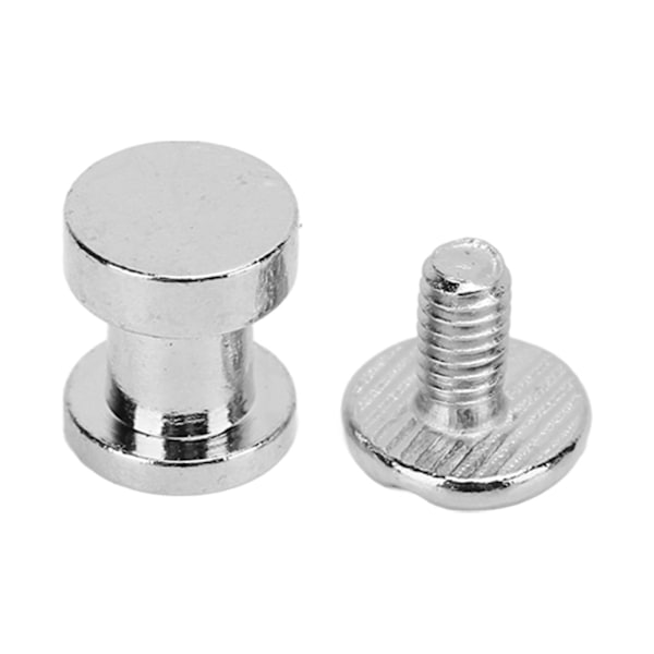 300 Set DIY Bokbindningsskruv Dubbla Lager Platt Huvud Slätare Kanter Chicago Skruvar Sortimentset för DIY Kläder Väskor Silver
