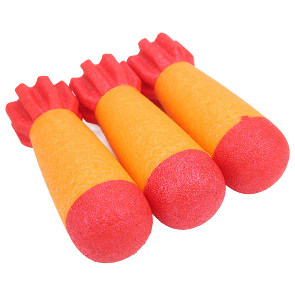 3 stk EVA Hule Skum Dart Skyte Ball Myk Skum Rocket Ball Skytespill for Gutter og Jenter