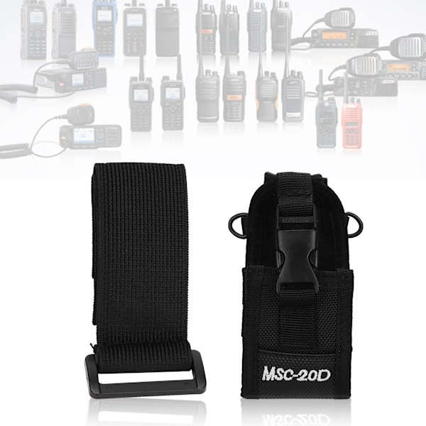 20D Nylon Arm Pack Svart Slitstark Walkie Talkie Väska