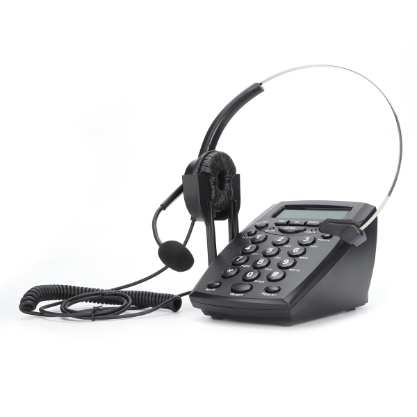 HT800 Call Centerin langallinen puhelin ympärisuuntaisella mikrofonilla, sopii toimistoon ja kotiin