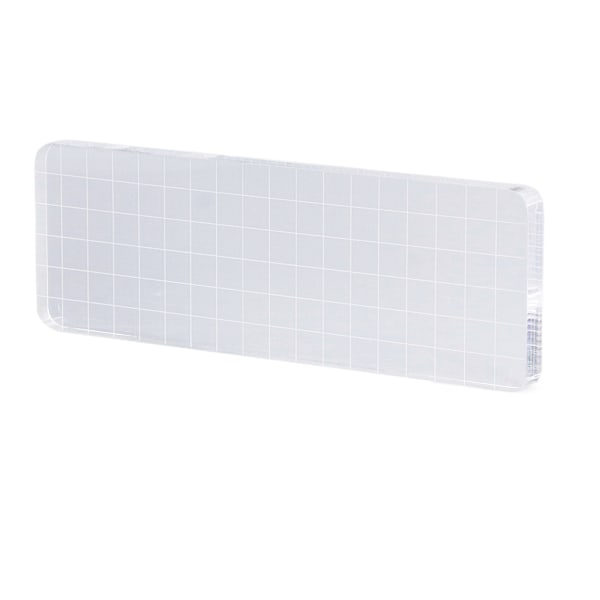 Akrylblokk 6x18cm Sikker Rund Hjørnedesign Transparent Gjenbrukbar Holdbar Klare Stempler for Notatbok Kalender Kort
