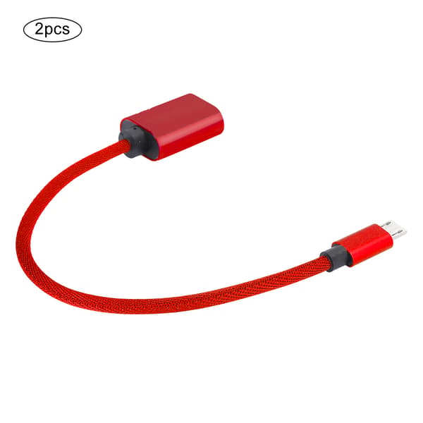Type-C OTG -datakaapeli USB-sovitin OTG-sovitinmuunnin Micro USB -kaapelit AUX-äänikaapelisovitin Androidille, punainen
