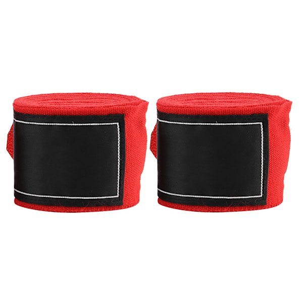 2 stk. 2,5 m elastisk rem Boksning Sanda Muay Thai MMA Taekwondo Bandage Håndbind (rød)