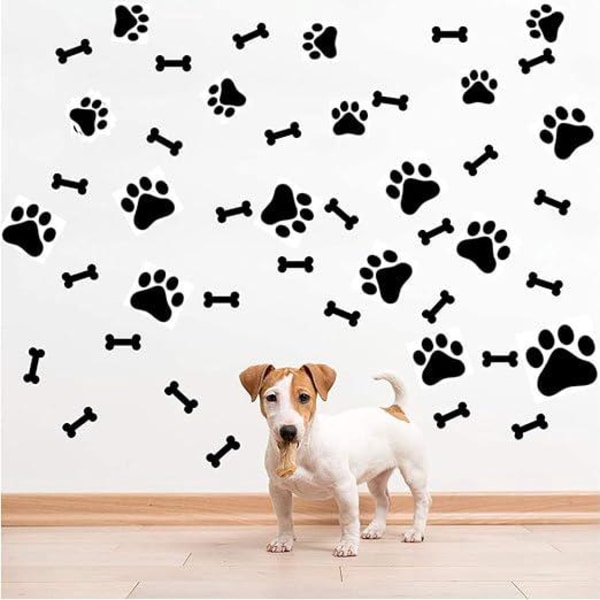 Dekorative hundeklistermærker, hundepotetrykte kæledyrsmærkater og hundeknoglerklistermærker, hundeklistermærker på vægge med vindues-klistermærker, pigeklistermærker i soveværelset